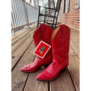 Vintage Justin Cowboy Boots Red Size 6